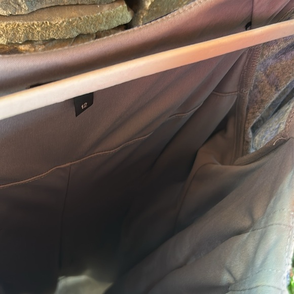 Purple, Blue & Gold Patterned Size 12 Dress; Mid Calf; Scoop Neck; 3/4 Sleeves - Picture 10 of 10